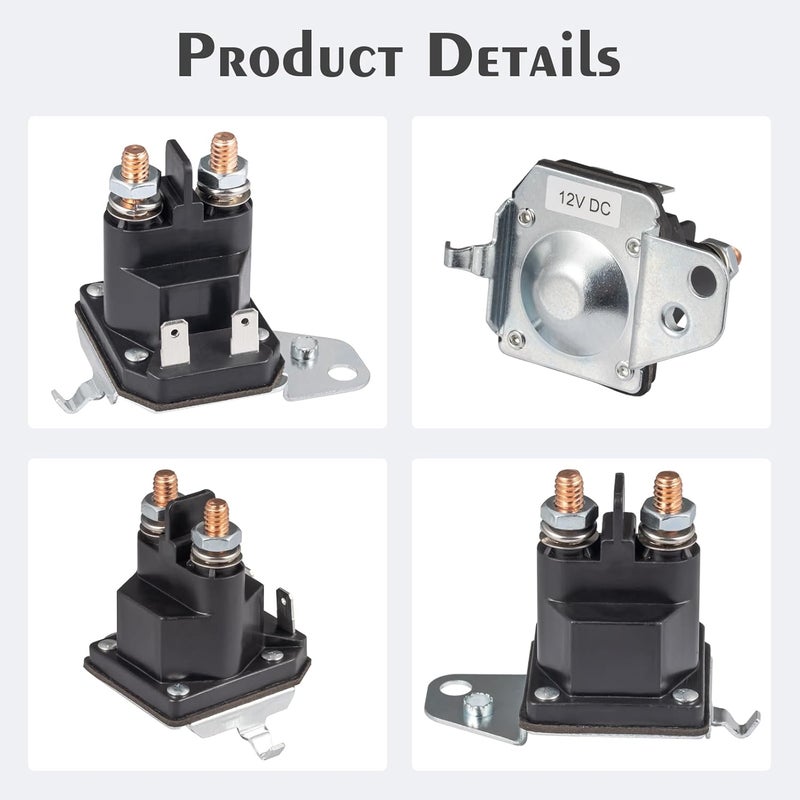 JTAREA 762-1261-211-51 762-1261-211-50 Starter Solenoid 12V Lawn Mower Replacement Lawnmower Parts for Trombetta Cub Cadet Craftsman Husqvarna 862-1241-211-12 725-06153A 532192507 - Image 3